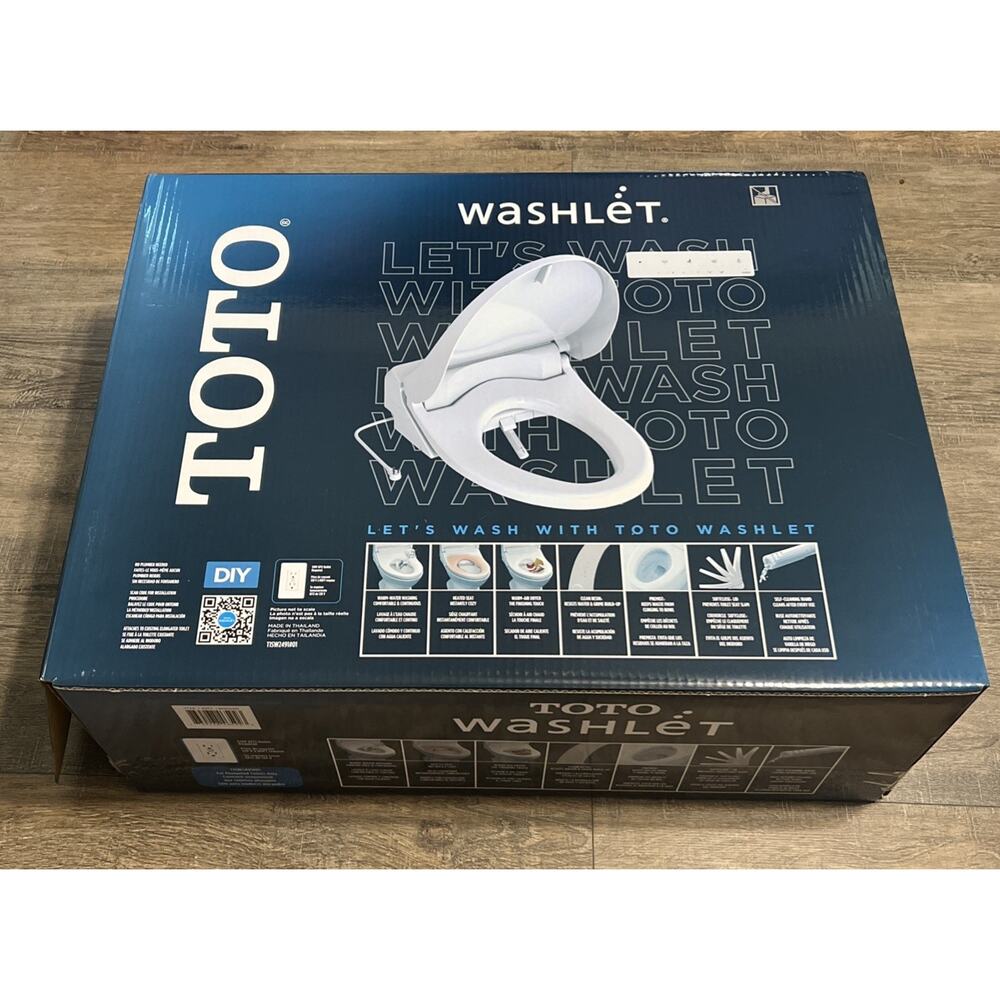 TOTO Washlet Elongated Bidet Seat with SoftClose Lid T1SW2491#01 Remote Control